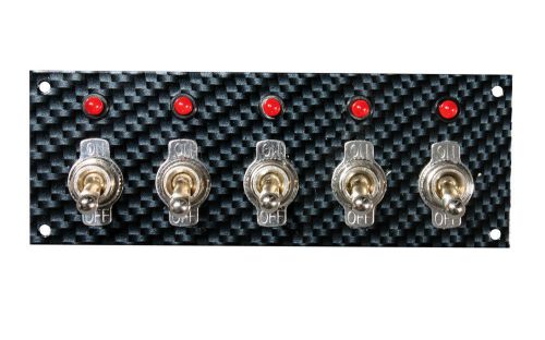 Moroso dash mount switch panel 5-1/2 x 2 in carbon fiber look p/n 74143
