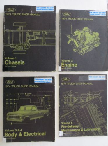 1974 ford truck shop manual set volumes 1 thru 5