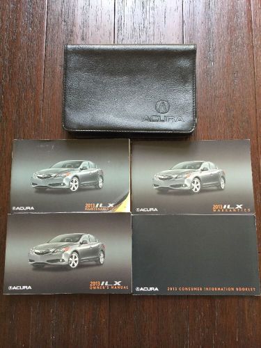 2013 acura ilx owner&#039;s owner manual user guide with leather pouch. complete set