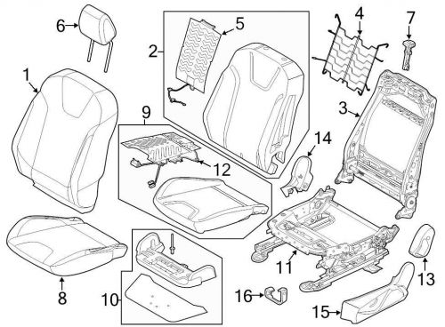 Ford oem seat back cover f1ez7864416ba image 1