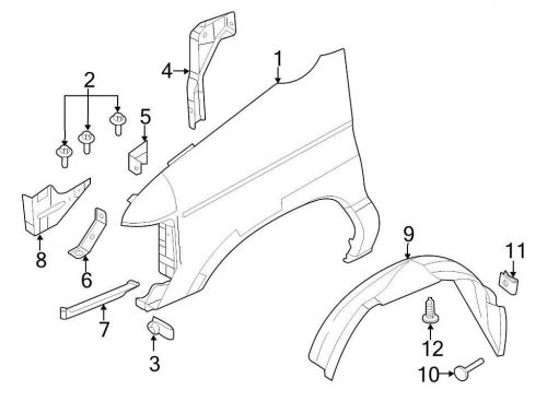 Ford oem fender bracket f2uz16c079a image 4