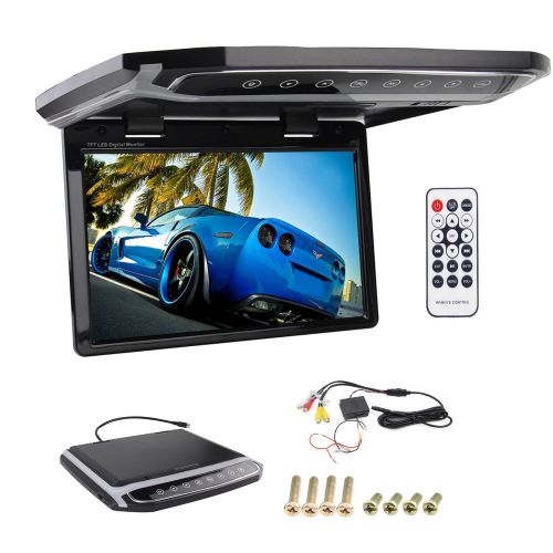 10.2&#034;  2 av-in roof mount led monitor hdmi overhead flip down monitor sd 1080p