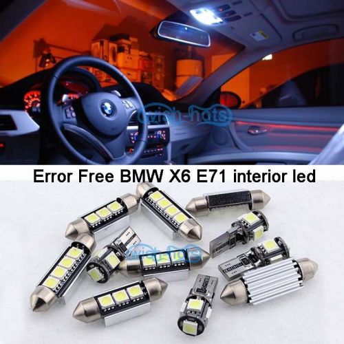 White canbus led lamp interior light bulb kit for 2009-2014 bmw x6 e71 m m+tool