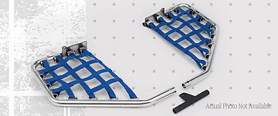 Dg performance alloy nerf bars 60-4455 natural aluminum/blue polished 0530-0009