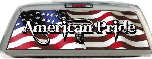 Flag american pride #01 rear window vehicle graphic tint truck stickers decals