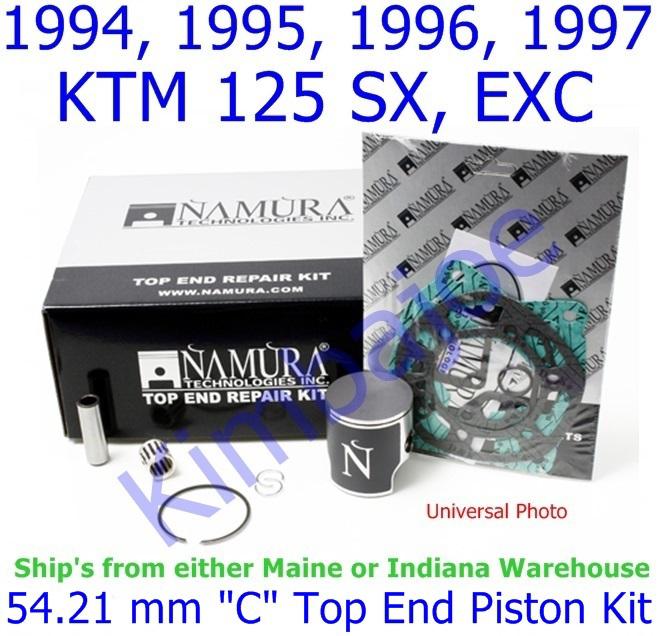 1994, 1995, 1996, 1997 ktm 125 sx, exc 54.21 mm "c" top end piston kit