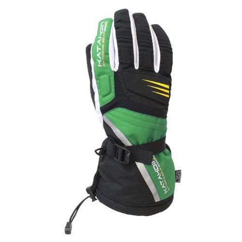 Katahdin cyclone snowmobile gloves green