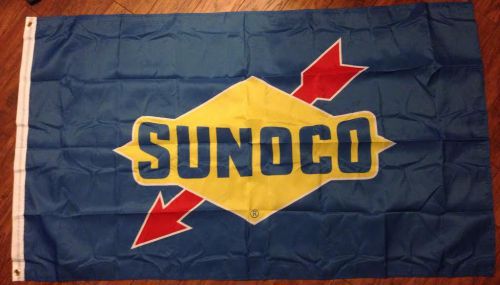 Blue sunoco banner flag sign 3x5 feet new grommets