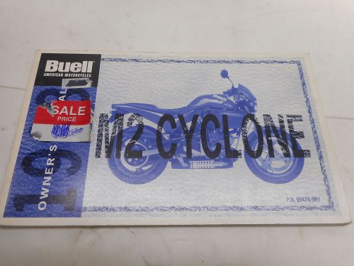 Harley buell 1998 m2 cyclone  owners manual #99478-98y