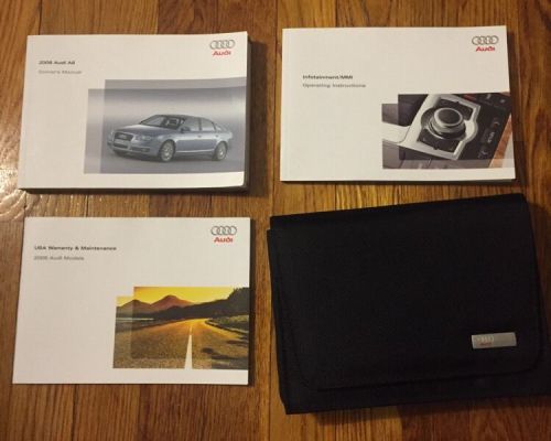 2008 audi a6 sedan owners manual set w/case mmi manual