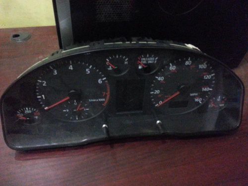 Audi audi a6 speedometer (cluster), w/o immobilizer; mph 99