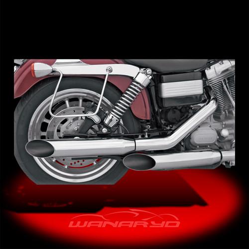 Khrome werks 3 inch hp-plus slash-cut slip-on mufflers for 1995-2013 harley dyna