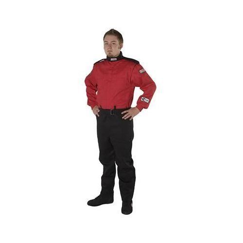 G-force driving suit one-piece multiple layer pyrovatex 2x-lg red top black