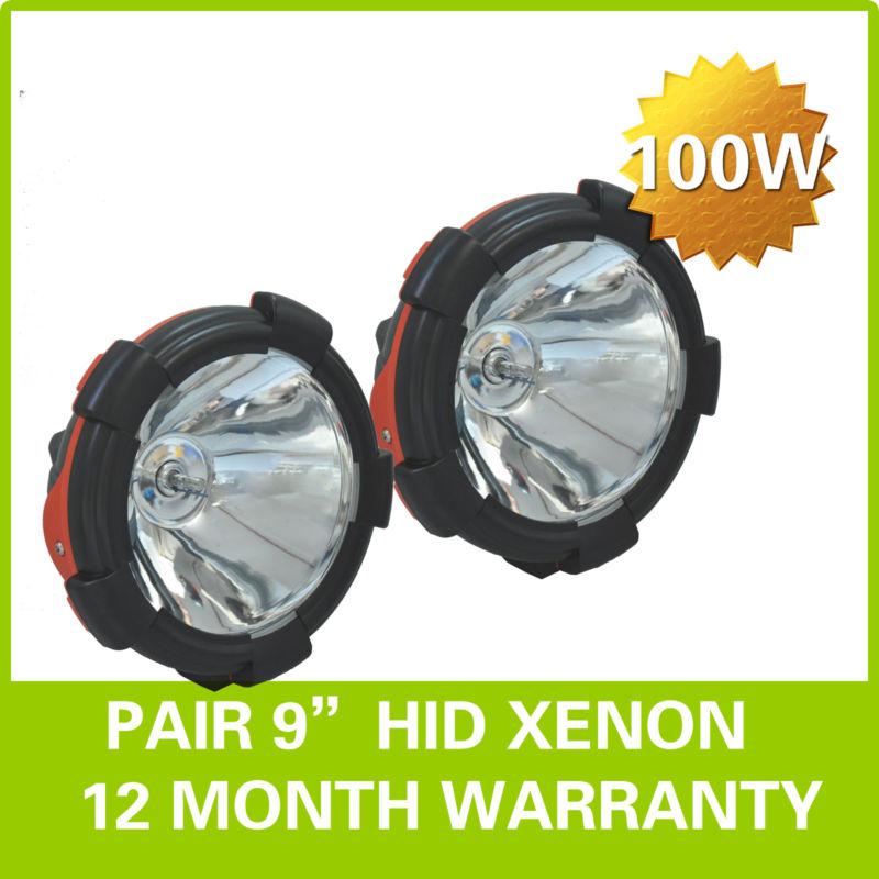 2pcs 100w 9" inch hid xenon driving spotlights off road lights 12v 4x4 big power