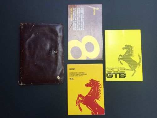 Ferrari 308 gtb fiberglass vetroresina manual set handbook pouch warranty dealer