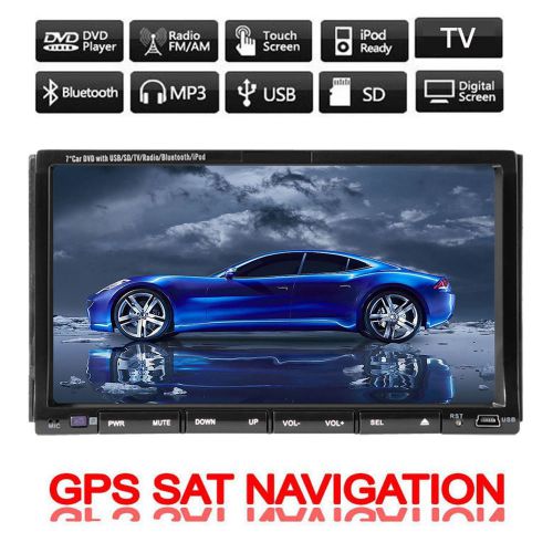 Hd 7&#034; in dash 2din gps navi car stereo dvd cd mp3 player bluetooth radio ipod tv