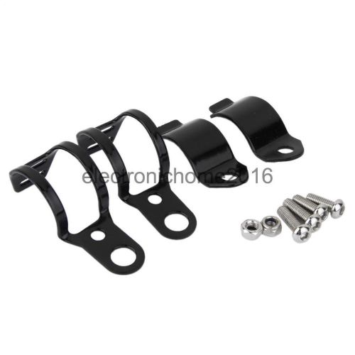 Pair motorcycle metal turn signal mounting brackets base clamps ear 30-45mm