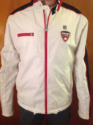 Official ducati corse men&#039;s sz xl jacket zipper motorcycle cotton - lined - fila