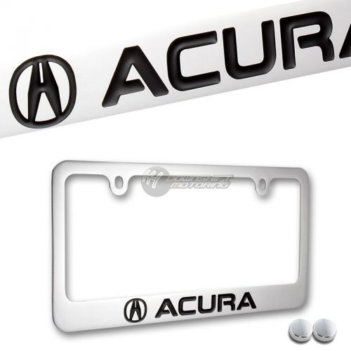 Acura chrome plated brass license plate frame officially licensed mdx rdx tsx tl