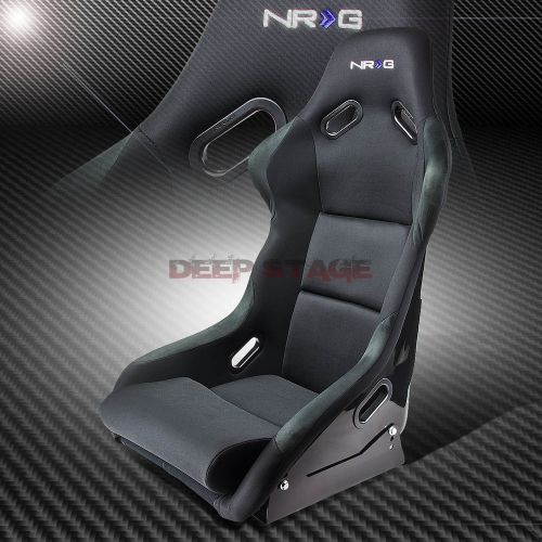 1x nrg frp-300 universal fiber glass bucket racing seat+stainless bracket mount