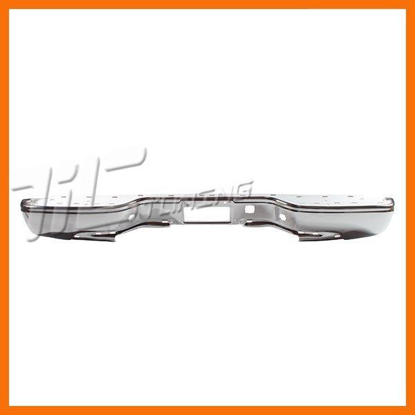 00-06 fleetside sierra rear standard bumper step face bar gm1102411 chrome steel