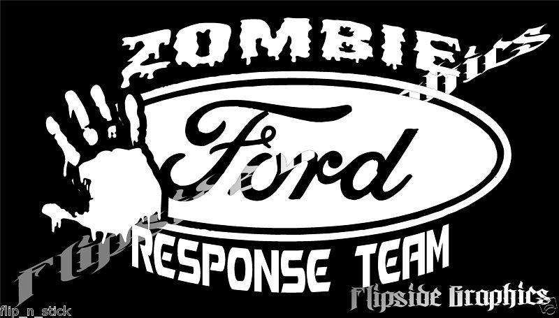 Zombie decal team ford  cars trucks tailgates bumpers vinyl windows stickers