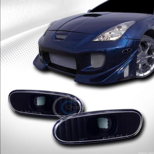 Jdm black front parking bumper lights k2 00-05 toyota mr2 spyder mrs/93+ supra