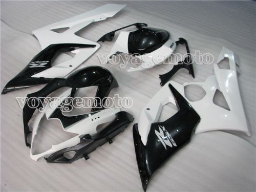 Black white injection kit fairing fit for 2005-2006 suzuki gsxr 1000 05 06 k5 17