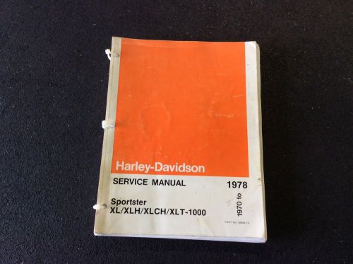 1970 thru 1978 harley-davidson xl xlh xlch xlt 1000 oem service manual 99484-78