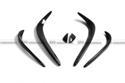 A++ 6pcs front bumper canard for mercedes benz 2014 c-class w205 carbon fiber