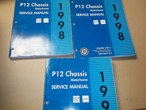 1998 gm p12 chassis motorhome,  3 volume set, service manuals