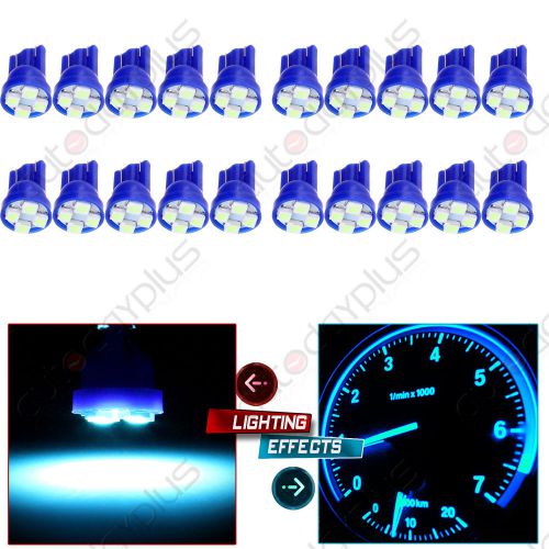 20x ice blue t10 168 194 3528 led license plate light for cadillac gmc honda