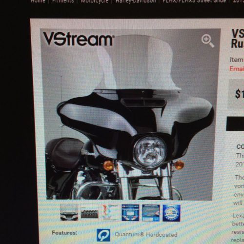 Vstream clear windscreen 14.5&#034; n20407 - fits harley davidson  - 2014-2016