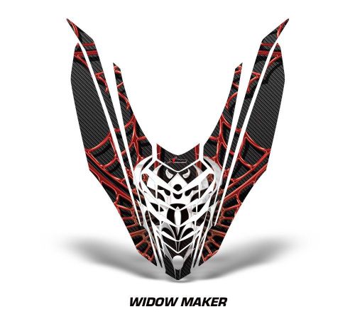 Yamaha viper sr/srt sled sticker decal hood graphic kit 2013-2014 widow - red