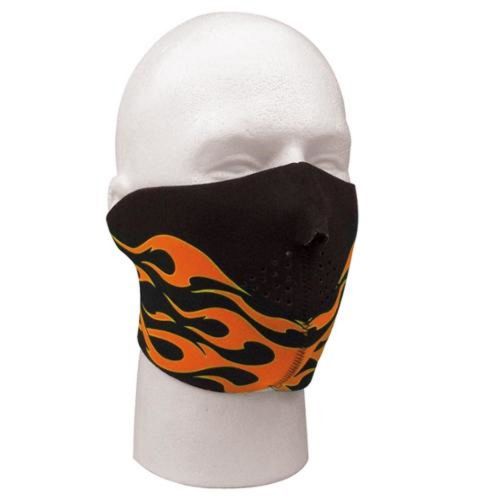 Flames half face mask motorcycle paintball snowboarding skiiing biker atv