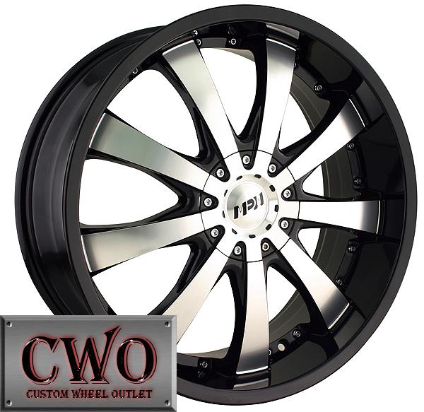 18 black mpw mp110 rims 4x100/4x114.3 4 lug civic integra cobalt accord xb cwo