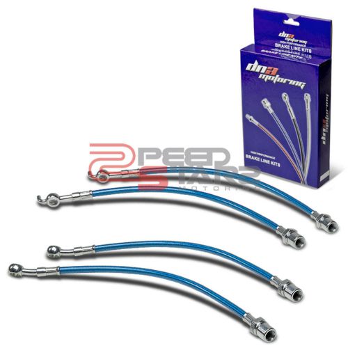 Stainless steel brake line/hose pvc coat 4pc 01-05 lexus is300 altezza xe10 blue