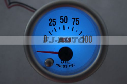 New  electrical oil pressure gauge for car motor w/sensor 2“52mm  7 colors