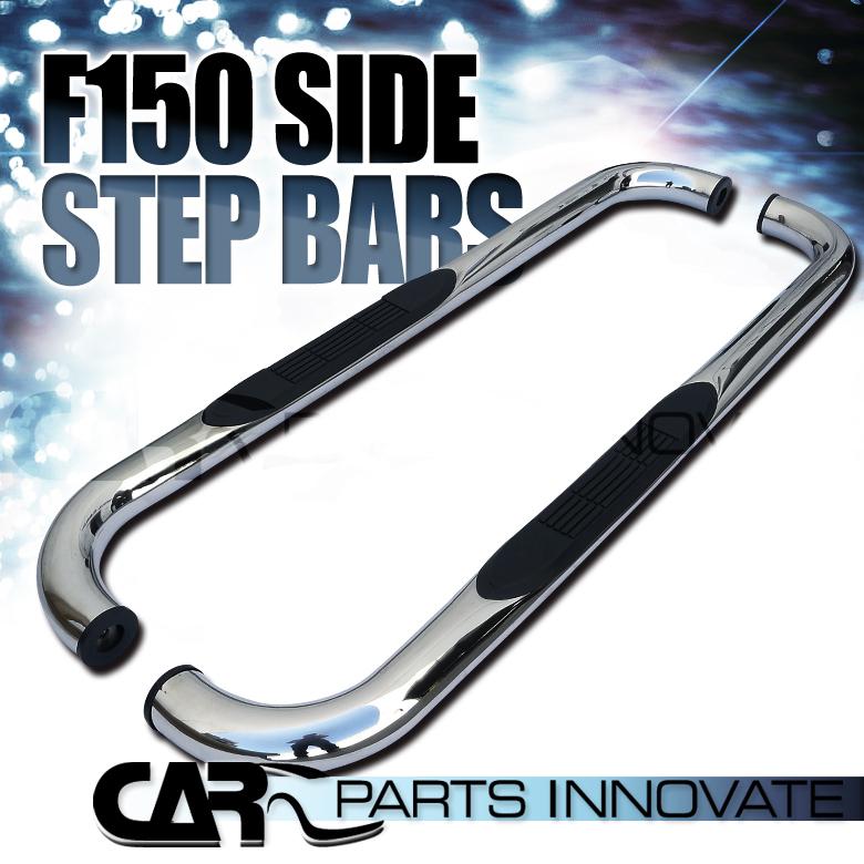 09-13 ford f150 regular cab 3" polished stainless steel side step nerf bars