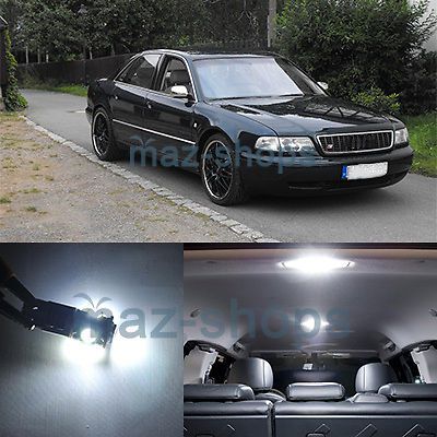 White 22 pieces car led lights interior kit package fit 97 - 02 audi d2 a8 s8