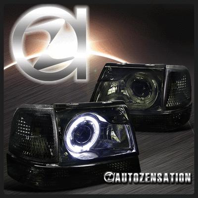 98-00 ford ranger smoke halo projector headlights & corner signal lights