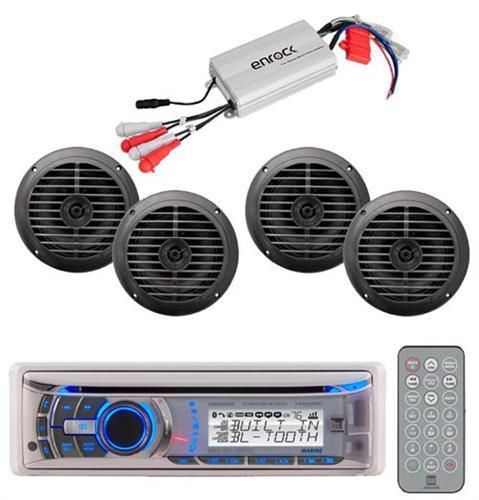 New 240watt dual marine cd mp3 usb radio receiver /800 watt amplifier 4 speakers