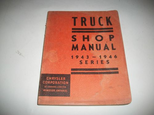 Original1943-1946 dodge+fargo trucks shop manual series dd fl all trucks