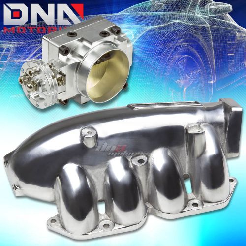 Turbo inake manifold+70mm silver throttle body for 95-98 240sx s14 sr20/sr20det