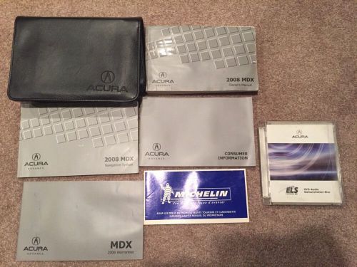 2008 acura mdx owners manual set with case