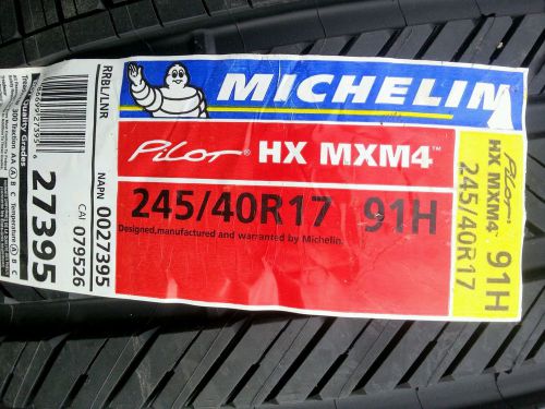 (2) michelin pilot hx mxm4 245/40r17 tires