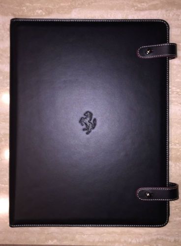 Ferrari black leather owner&#039;s binder agenda manual journal.  best price!