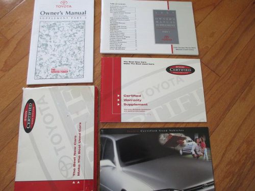 1997 toyota supplemental owners manual - 5 item lot- used in excellent condition