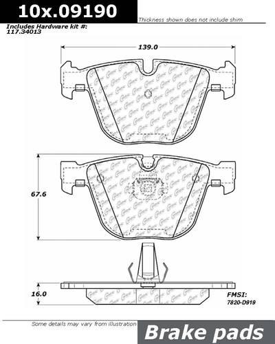 Centric 104.09190 brake pad or shoe, rear