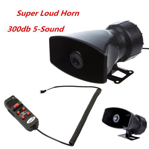 12v loud horn car van truck 5 sound tone speaker with pa system mic max 300db